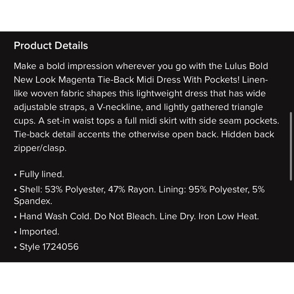 Lulus | Tie Back Midi Dress - Picture 10 of 10